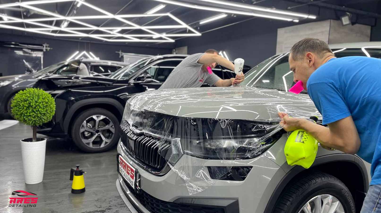 Оклейка полиуретаном зон риска Skoda Kodiaq